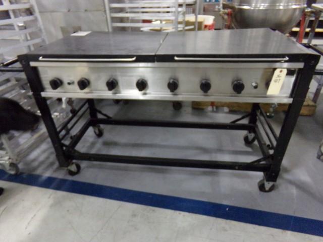 PROFESSTIONAL 56 X 24 PORTABLE RADIANT CHARBROILER PROPANE WITH SPARK LIGHT