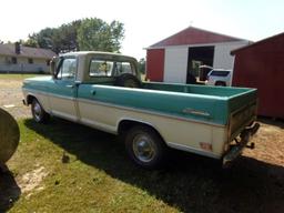 1969 FORD 100 RANGER 96752 MILES V8 360 3 ON THE TREE TRANSMISSION REG CAB