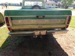 1969 FORD 100 RANGER 96752 MILES V8 360 3 ON THE TREE TRANSMISSION REG CAB