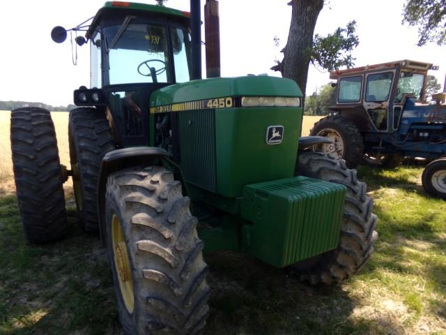 JOHN DEERE 4450 4 WD ENCLOSED CAB 3748 HRS DUAL REAR WHEEL QUICK HITCH 3 PO