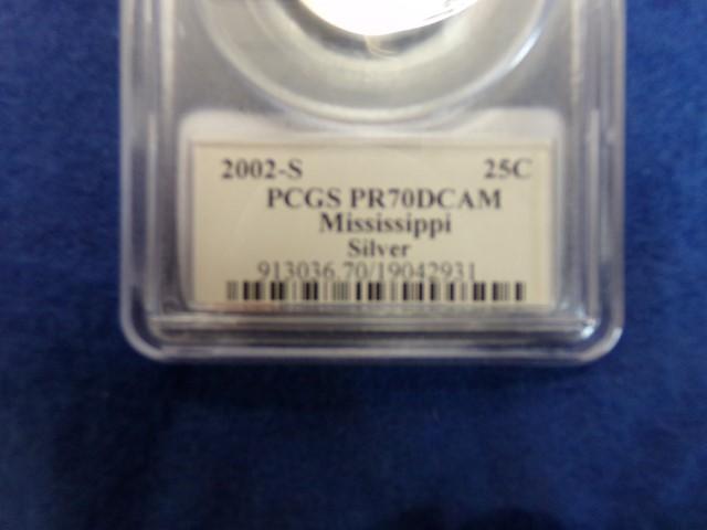 "1 2002-P  LA 25C   PCGS MS65 LOUISIANA