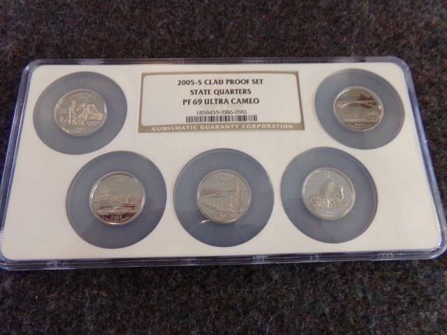2005-S CLAD PROOF SET STATE QUARTERS PF 69 ULTRA CAMEO NGC