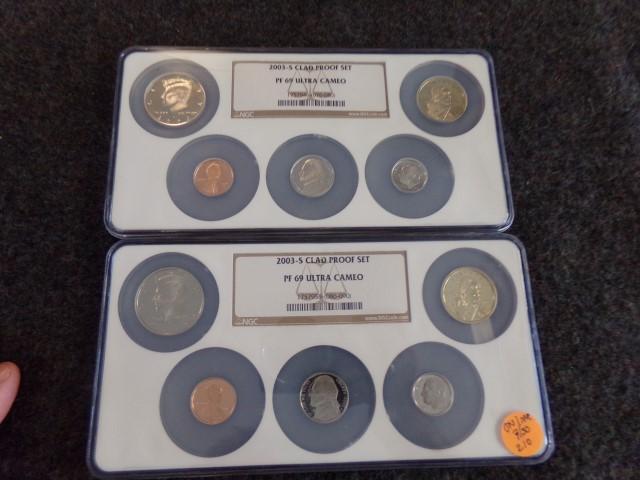 2  2003-S CLAD PROOF SET PF 69 ULTRA CAMEO NGC