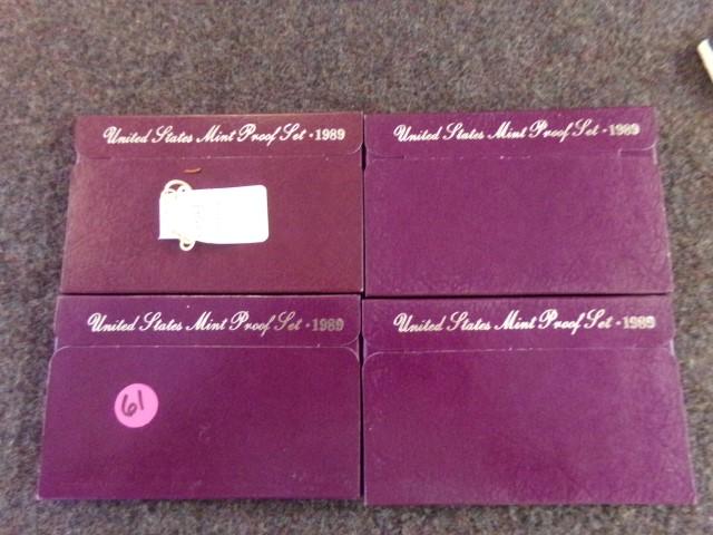 4 UNITED STATES MINT PROOF SET  1989