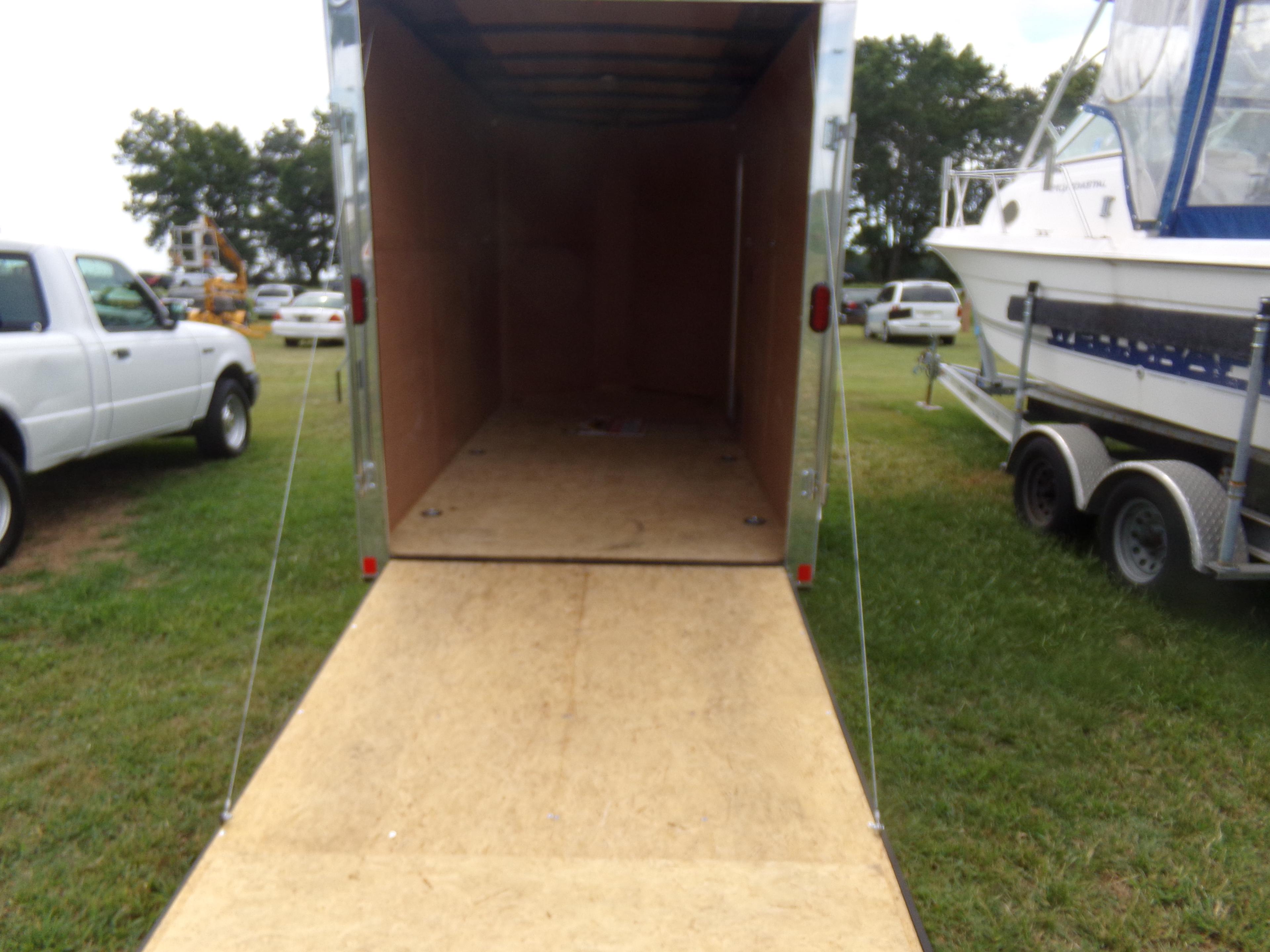 #1401 2017 ENCLOSED TRAILER BY INTERSTATE 6 X 12 VNOSE SINGLE AXLE RAMP GAT