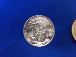 2 AMERICAN EAGLE 1oz SILVER