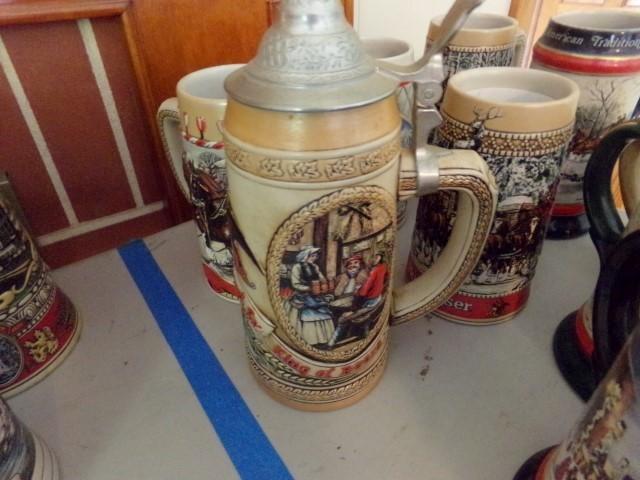 COLLECTION OF 15 BUDWEISER BEER STEINS