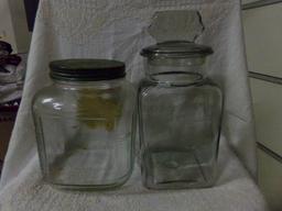 2 VINTAGE CRACKER JARS