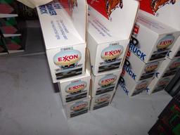 SIX NEW IN BOX EXXON TOY TANKER TRUCKS DUAL SOUND SWITCH FOR HORN AND BACK