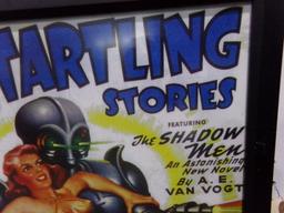 STARTLING STORIES THE SHADOW MEN REPRODUCTION FRAMED POSTER APPROX 17 X 12