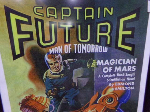 CAPTAIN FUTURE MAN OF TOMORROW REPRODUCTION FRAMED POSTER APPROX 33 X 24