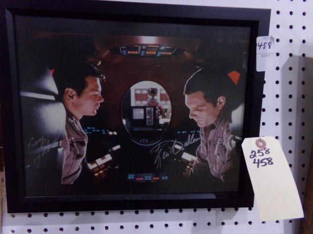 FRAMED UNDER GLASS PHOTO SPACE ODYSSEY SIGNED BY LARRY LOCKWOOD AND KEIR DU