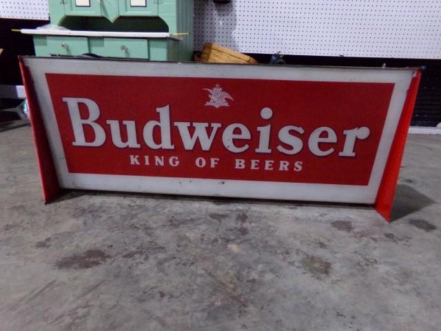 BUDWEISER KING OF BEERS LIGHTED SIGN APPROX 38" X 15"