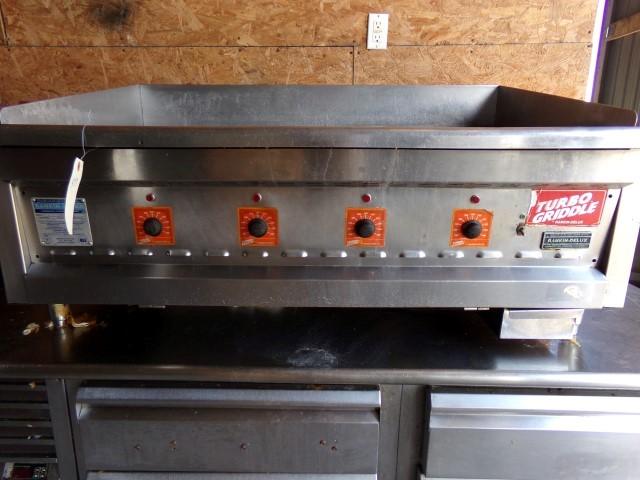 RANKIN DELUXE TURBO GRIDDLE MOD RD 100 48 SN B3475 BTU HR BURNER 20000 PROP