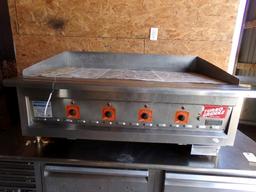 RANKIN DELUXE TURBO GRIDDLE MOD RD 100 48 SN B3475 BTU HR BURNER 20000 PROP