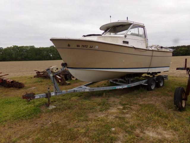1983 BAYLINER TROPHY 23' ON A VENTURE TRAILER WITH VOLVO PENTA 280 OUTDRIVE