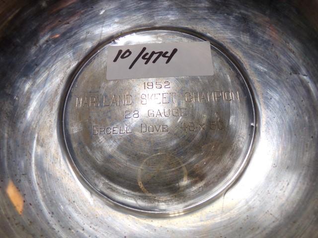 COURTSHIP INTERNATION STERLING BOWL TROPHY INSCRIBED 1952 MARYLAND SKEET CH