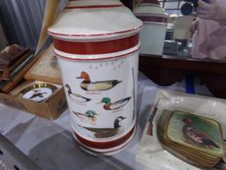 LOT TO INCLUDE DUCK COASTER LAMP AND MORE