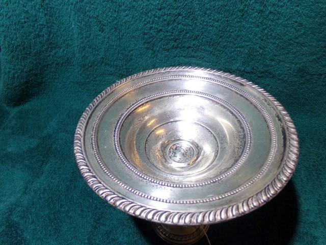 REVERE SILVER SMITH STERLING PEDESTAL BOWL 884 WEIGHTED APPROX 7 INCH TALL