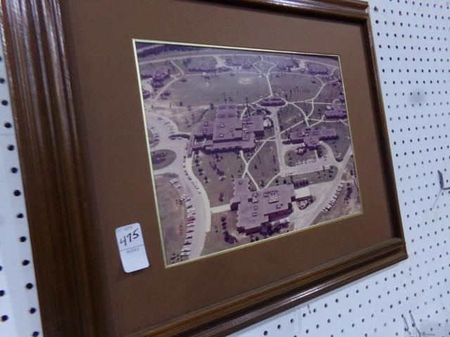 FRAMED AND MATTED AERIAL PHOTO APPROXIMATELY 24 X 20