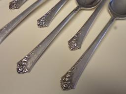 8 HEIRLOOM STERLING TEASPOONS 7.95 T OZ