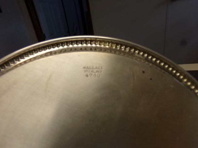 2 WALLACE STERLING PLATES 6 1/2 AND 7 INCH 6.65 T OZ