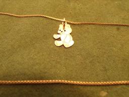 3 YELLOW GOLD 14 KT NECKLACES 8.4 DWT