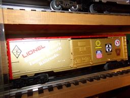 SET OF FOUR LIONEL BOX CARS INCLUDING GOLDEN YEARS 9433 COMMEMORATING 100TH