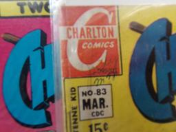 NINE CHEYENNE KID CHARLTON COMICS WITH DUPLICATES