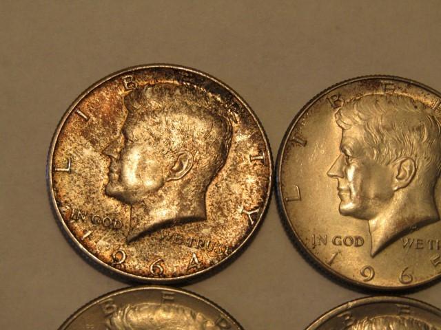 4 KENNEDY 1/2 DOLLARS 1964 1965 1973 1976