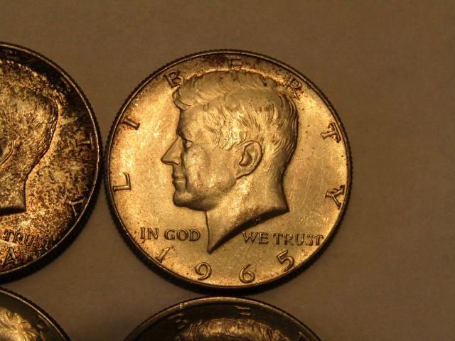 4 KENNEDY 1/2 DOLLARS 1964 1965 1973 1976