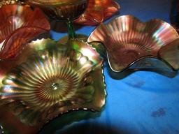 5 PIECE LOT OF NORTHWOOD CARNIVAL GLASS