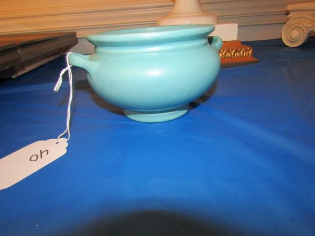 UNSIGNED ROSEVILLE HANDLED BOWL 6 INCH