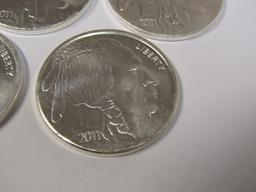 5 2011 buffalo 1oz .999 fine silver