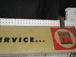 LIGHTED HUNTER WHEEL ALIGNMENT SERVICE SIGN APPROXIMATLEY 75 X 9