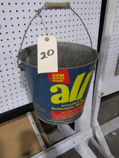 ALL AUTOMATIC WASHERS BUCKET ADVERTISING 11 INCH TALL