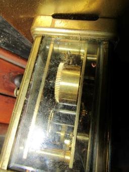 ANTIQUE BRASS CARRIAGE CLOCK