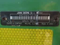 #205 JOHN DEERE 1590 GRAIN DRILL MOD 1590 X72 5199