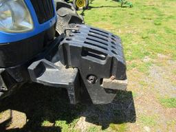 #206 NEW HOLLAND TL 90A TRACTOR 4 WD DUAL REAR WHEELS ENCLOSED CAB AC/HEAT