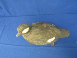 CORK HEN BUFFLEHEAD DECOY WITH MULAK CARVED IN BOTTOM