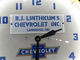 BJ LINTHICUM CHEVROLET CAMBRIDGE MD LIGHTED CLOCK