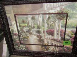 PAINTING BY B BROWN ANTIQUE STYLE FRAME 24 X 20