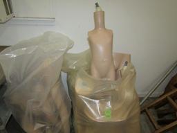 3 BAGS MANNEQUINS ADULT AND CHILD SIZES