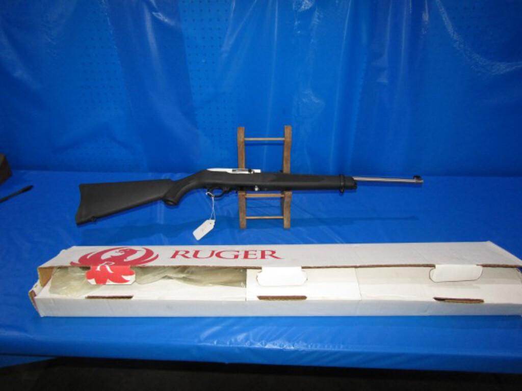 RUGER 10/22 22 LR SN 000948151 STAINLESS STEEL SYNTHETIC STOCK NEW/LIKE NEW