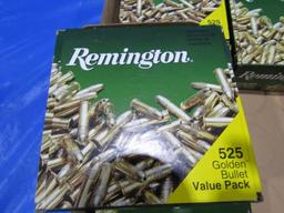 5 BOXES 525 PACK REMINGTON 22 LR BRASS PLATED HOLLOW POINT GOLDEN BULLET