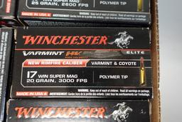 APPROX 300 RDS WINCHESTER VARMIT HV 17 WIN SUPER MAG 20 GR 3000 FPS POLYMER