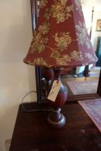 PAIR RED MATCHING TABLE LAMPS