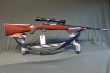 RUGER MOD 77 CAL 243 WOOD STOCK SN 72 54629 WITH BUSHNELL CUSTOM 3X9 SCOPE