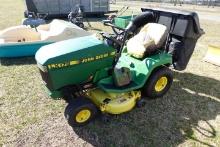 #3707 JD 178 WITH WEIGHTS 38" CUT WITH BAGGER HOOD DAMAGE NOT RUNNING NEEDS