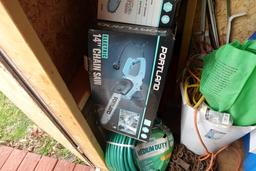 CORNER LOT INCLUDING HOSES PORTABLE AIR STREAM TANK NEW IN BOX CHAIN SAW CR